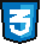 Logo do CSS3 PixelArt